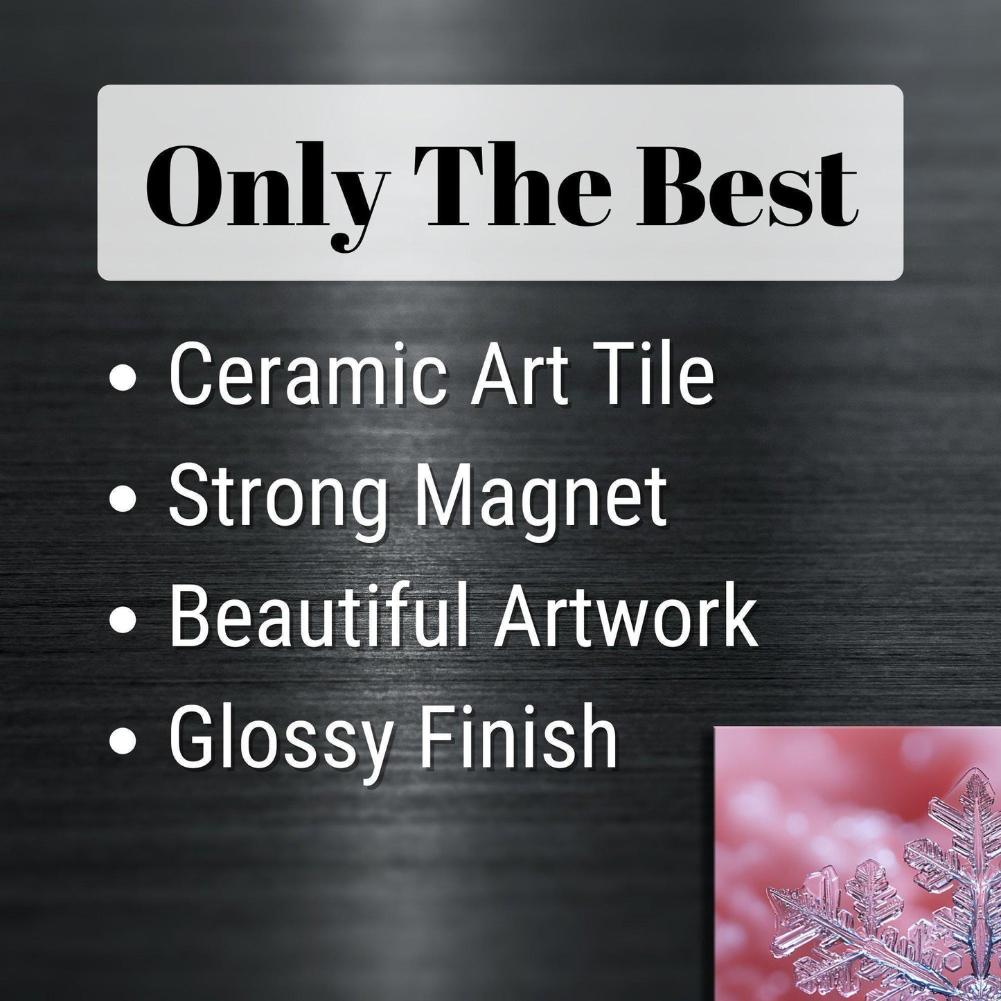 Pink Snowflake Fridge Magnet 2-inch Strong Refrigerator Magnet Kitchen Decor Dopamine Ceramic Tile Art Gift for Her fridgescaping