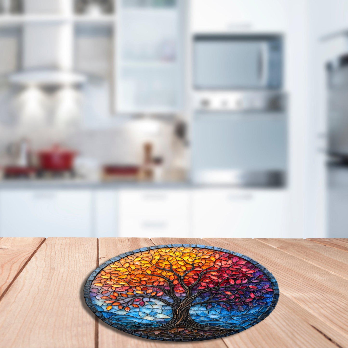 Tree of Life Glass Cutting Board Trivet Hot Plate Charcuterie Board Gift for Her Mom Christmas Housewarming