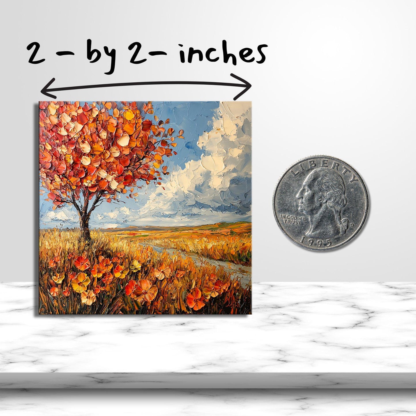 Fall Prairie Gold Framed Refrigerator Magnet, Mini Art, Grand Millennial Style, Artful Kitchen Decor, Gift for Her fridgescaping
