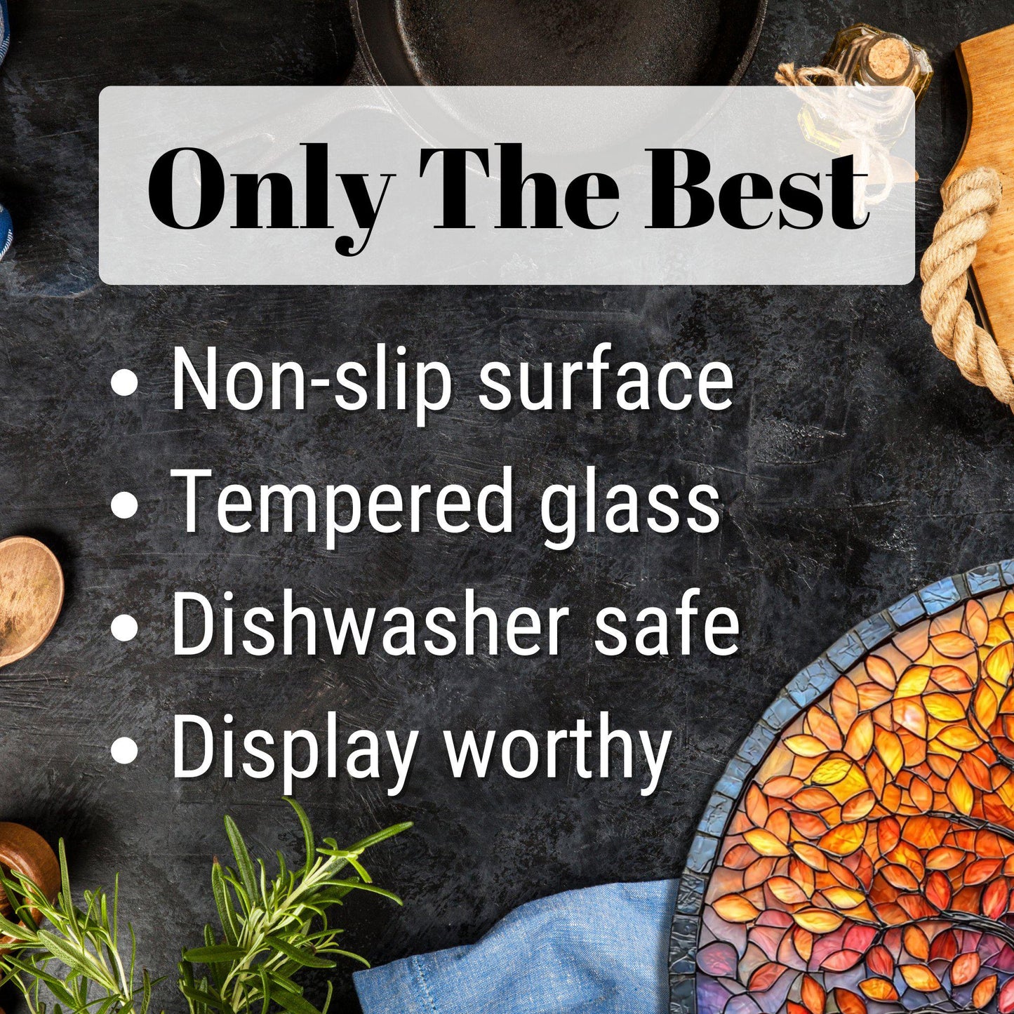 Tree of Life Glass Cutting Board Trivet Hot Plate Charcuterie Board Gift for Her Mom Christmas Housewarming