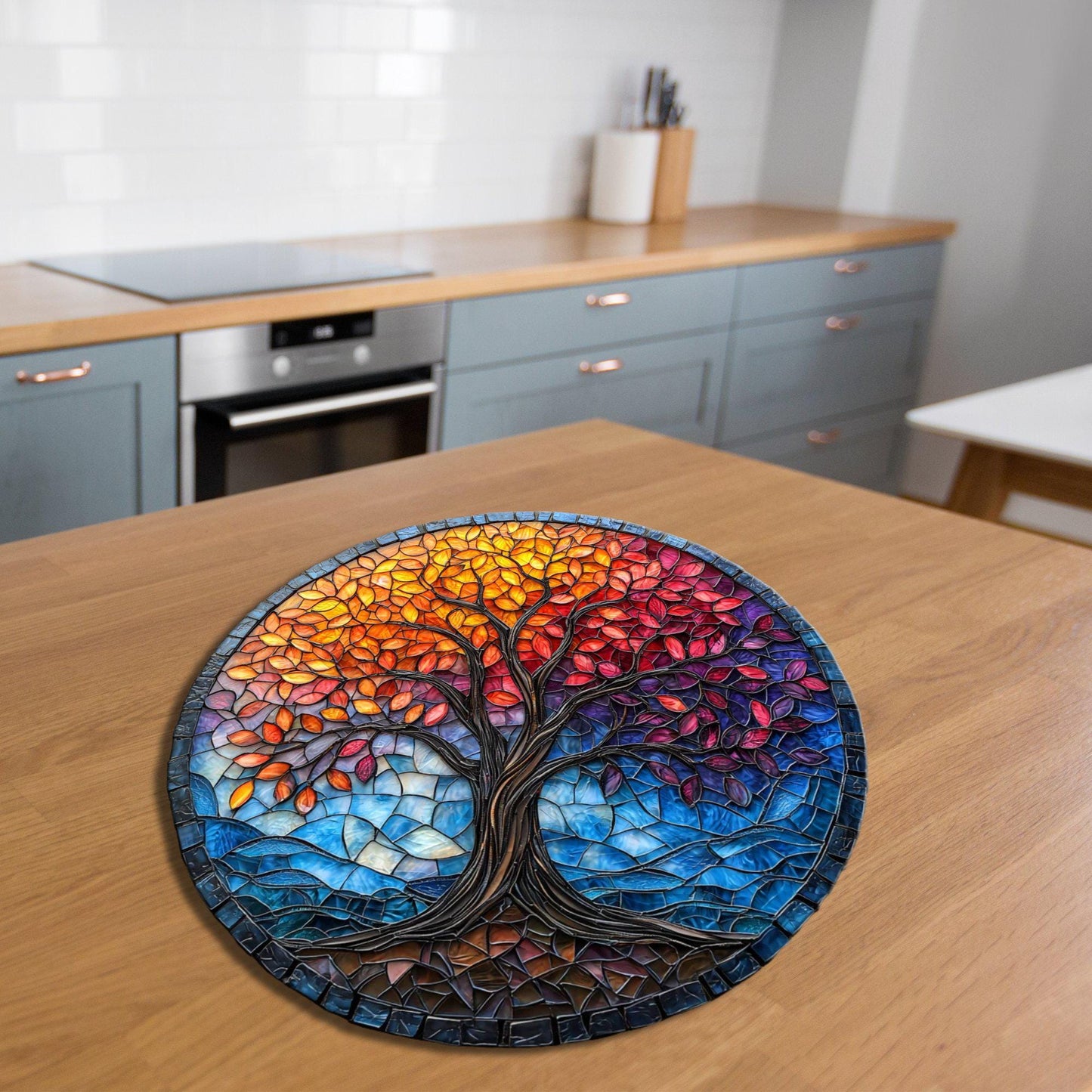 Tree of Life Glass Cutting Board Trivet Hot Plate Charcuterie Board Gift for Her Mom Christmas Housewarming