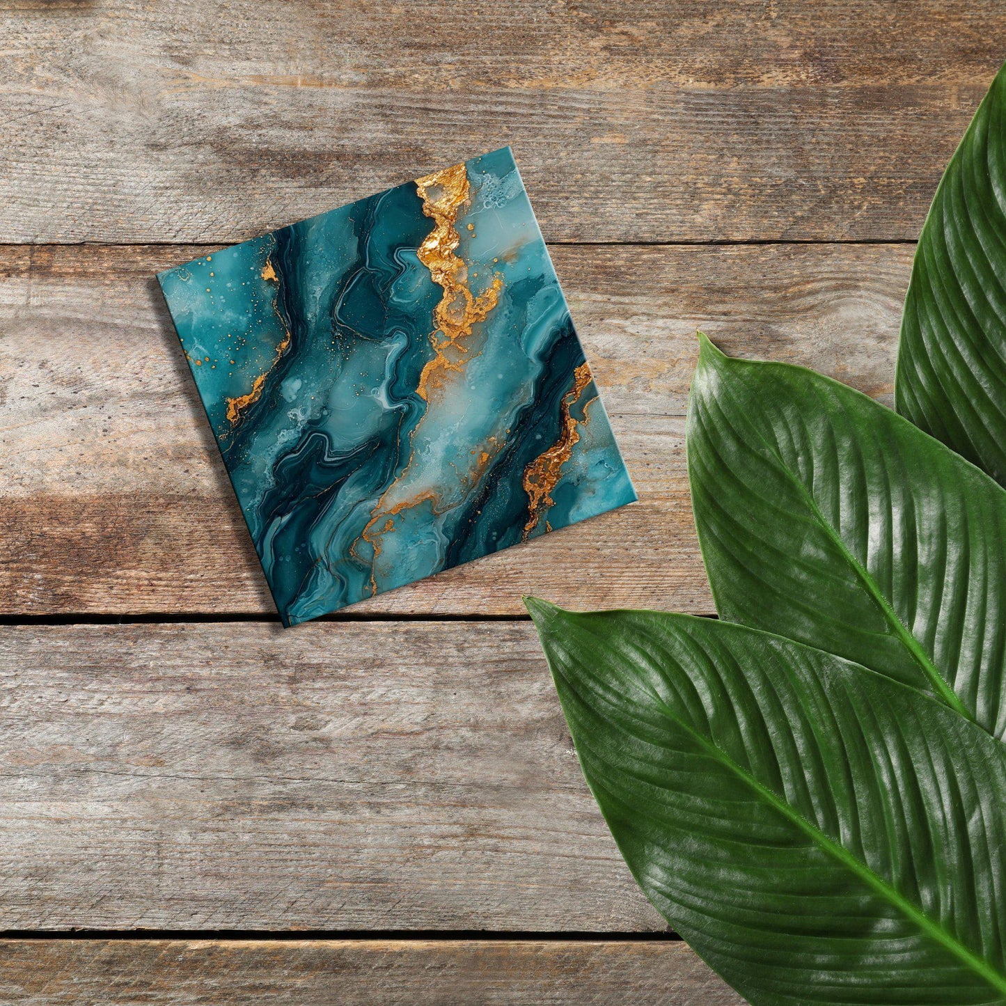 Turquoise and copper Fridge Magnet 2-inch Strong Refrigerator Magnet Kitchen Decor Dopamine Ceramic Tile Art Gift for Her fridgescaping