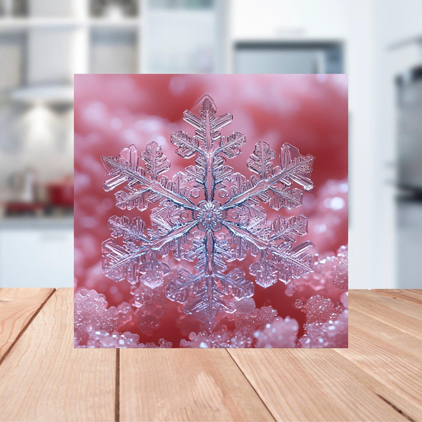 Pink Snowflake Fridge Magnet 2-inch Strong Refrigerator Magnet Kitchen Decor Dopamine Ceramic Tile Art Gift for Her fridgescaping