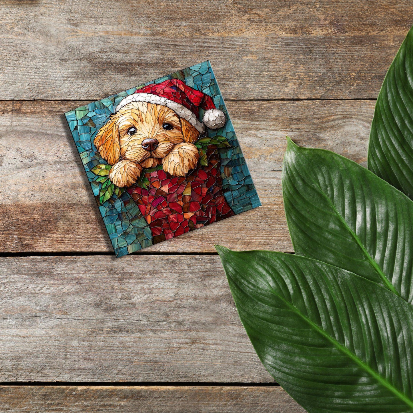 Golden Retriever Puppy Stocking Stuffer Fridge Magnet 2-inch Strong Refrigerator Magnet Kitchen Decor Dopamine Ceramic Tile Art