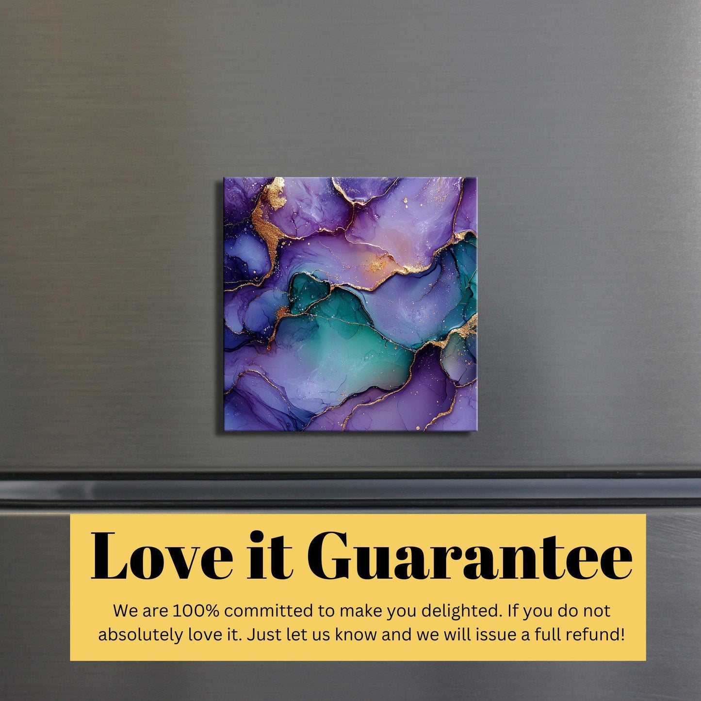 Plum purple and mint green Fridge Magnet 2-inch Strong Refrigerator Magnet Kitchen Decor Dopamine Ceramic Tile Art Gift for Her