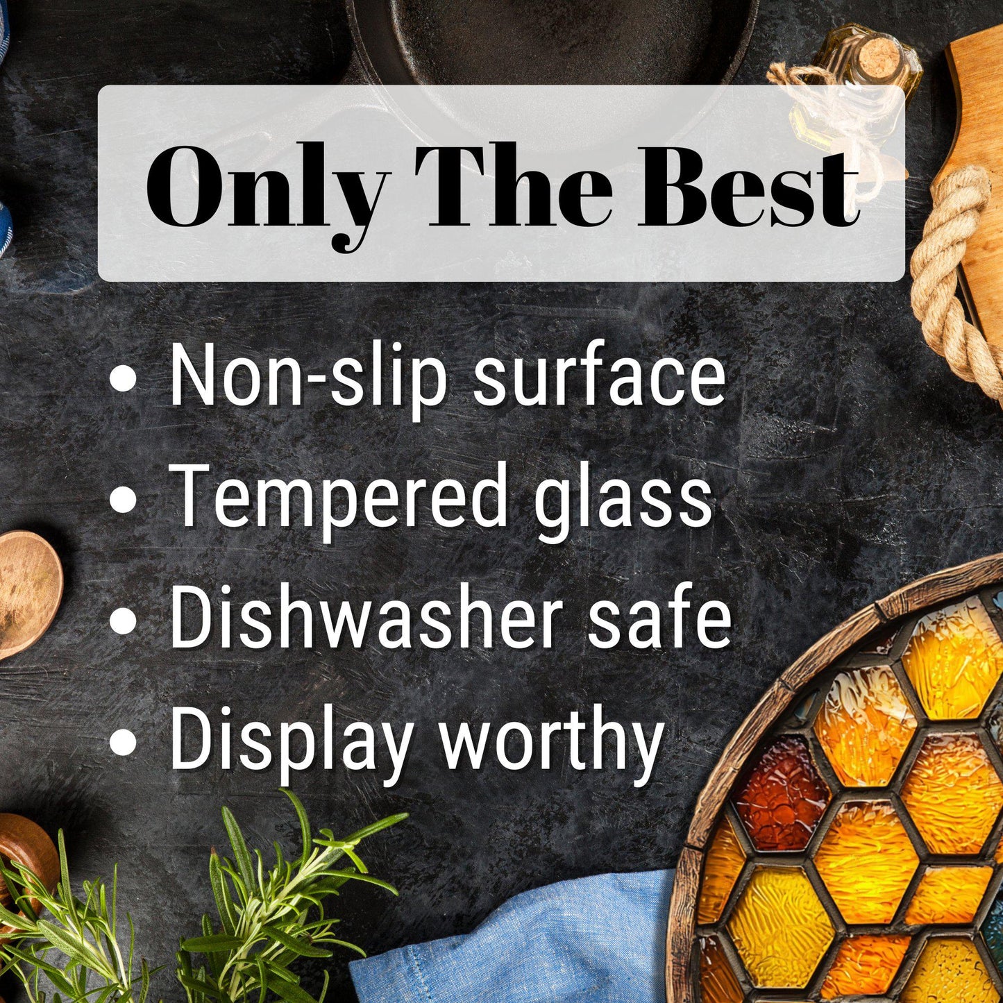 Honeycomb Glass Cutting Board Trivet Hot Plate Charcuterie Board Gift for Her Mom Christmas Housewarming