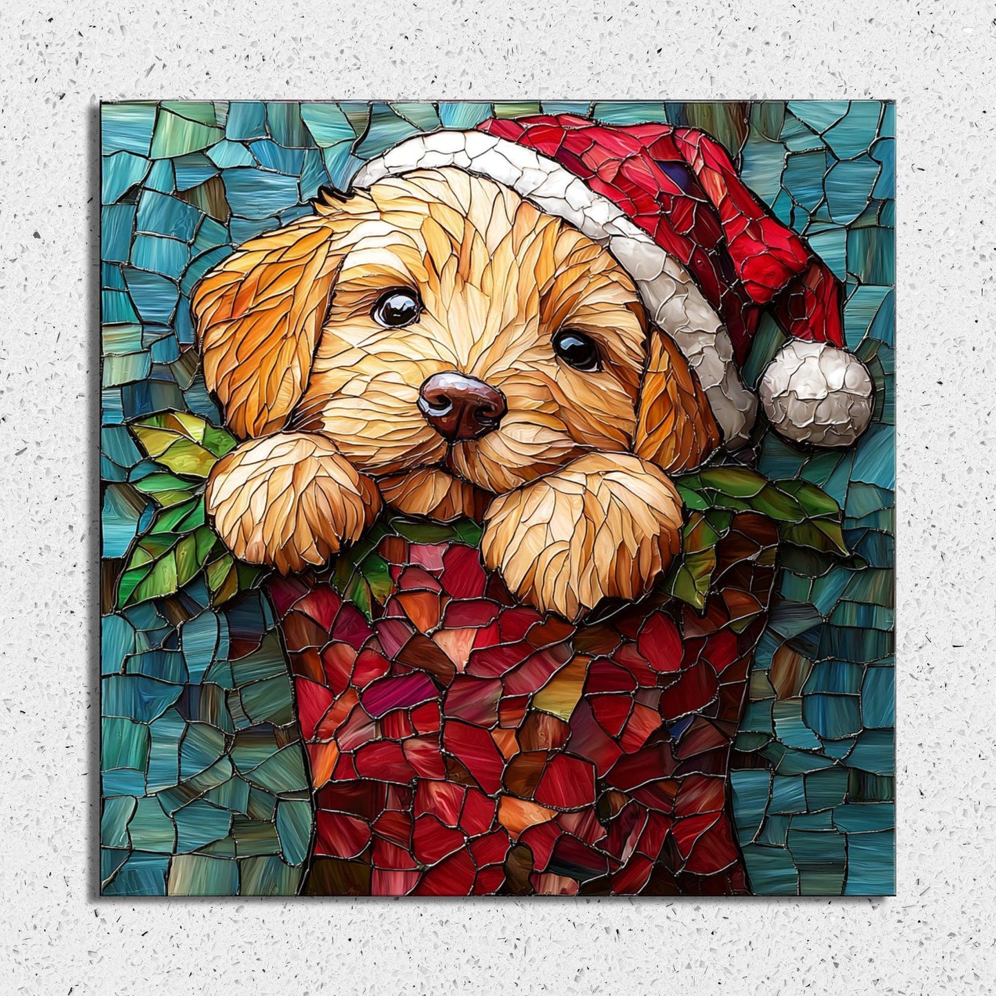 Golden Retriever Puppy Stocking Stuffer Fridge Magnet 2-inch Strong Refrigerator Magnet Kitchen Decor Dopamine Ceramic Tile Art