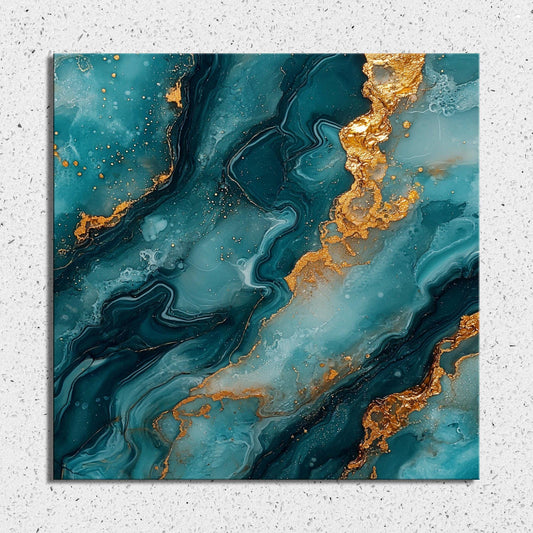 Turquoise and copper Fridge Magnet 2-inch Strong Refrigerator Magnet Kitchen Decor Dopamine Ceramic Tile Art Gift for Her fridgescaping