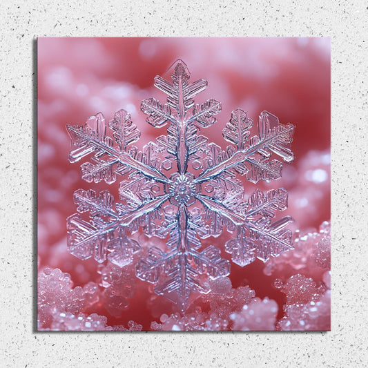 Pink Snowflake Fridge Magnet 2-inch Strong Refrigerator Magnet Kitchen Decor Dopamine Ceramic Tile Art Gift for Her fridgescaping