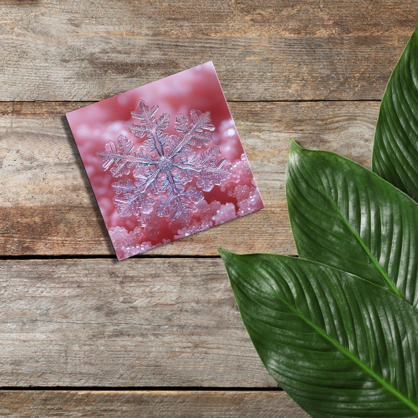 Pink Snowflake Fridge Magnet 2-inch Strong Refrigerator Magnet Kitchen Decor Dopamine Ceramic Tile Art Gift for Her fridgescaping