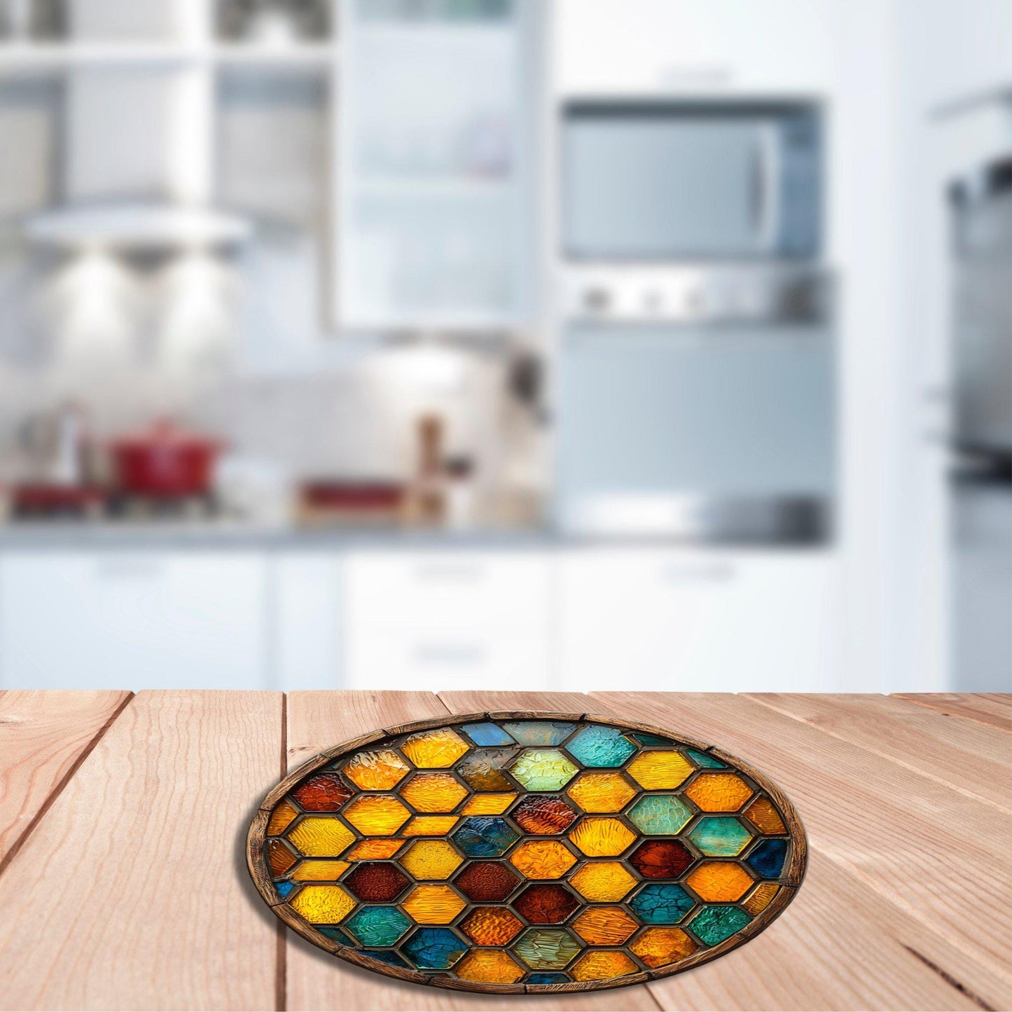 Honeycomb Glass Cutting Board Trivet Hot Plate Charcuterie Board Gift for Her Mom Christmas Housewarming