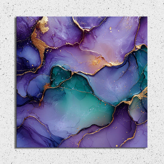 Plum purple and mint green Fridge Magnet 2-inch Strong Refrigerator Magnet Kitchen Decor Dopamine Ceramic Tile Art Gift for Her
