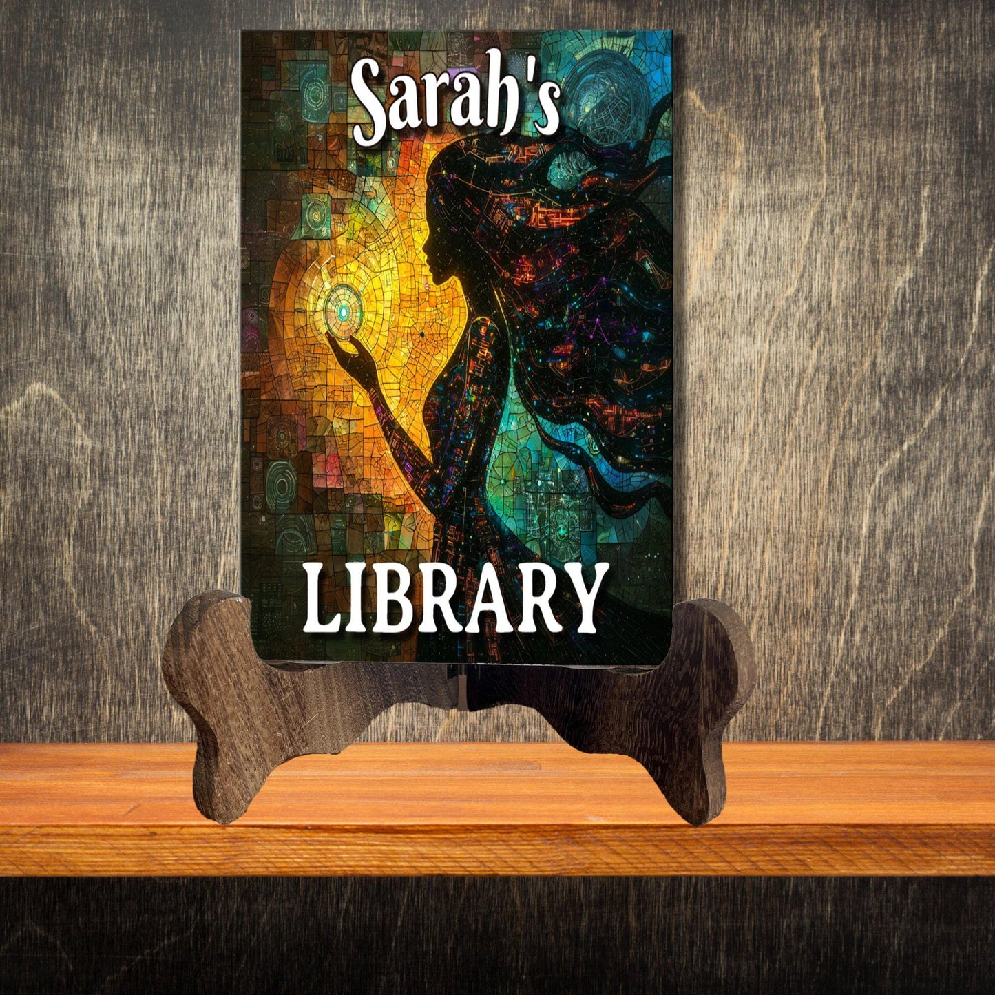 Women in Science Personalized Library Sign STEM Women in Science Bookwork Gift Custom Cute Bookloving Gift