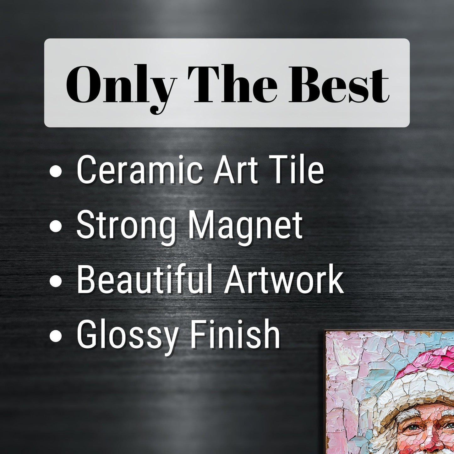 Pink Santa Claus Fridge Magnet 2-inch Strong Refrigerator Magnet Kitchen Decor Dopamine Ceramic Tile Art Gift for Her fridgescaping