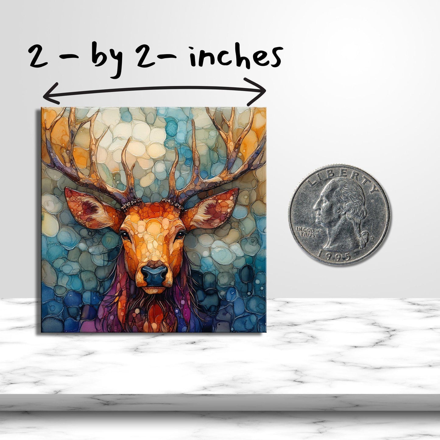 Tonal Elk Gold Framed Refrigerator Magnet, Mini Art, Grand Millennial Style, Artful Kitchen Decor, Gift for Her fridgescaping