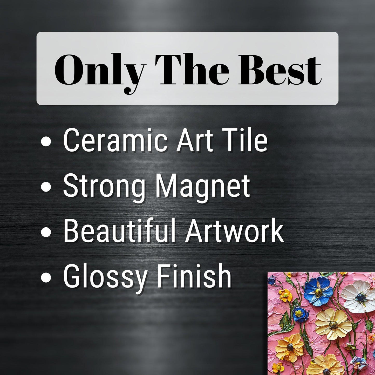 Pressed Flowers on Pink Fridge Magnet 2-inch Strong Refrigerator Magnet Kitchen Decor Dopamine Ceramic Tile Art Gift for Her fridgescaping