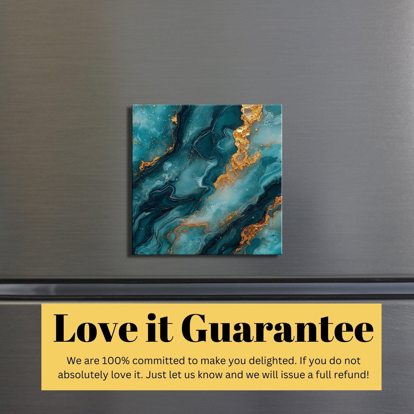 Turquoise and copper Fridge Magnet 2-inch Strong Refrigerator Magnet Kitchen Decor Dopamine Ceramic Tile Art Gift for Her fridgescaping