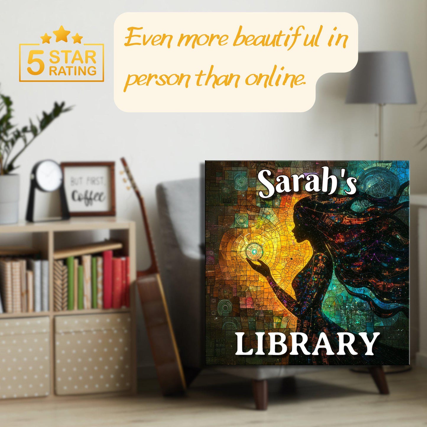 Women in Science Personalized Library Sign STEM Women in Science Bookwork Gift Custom Cute Bookloving Gift