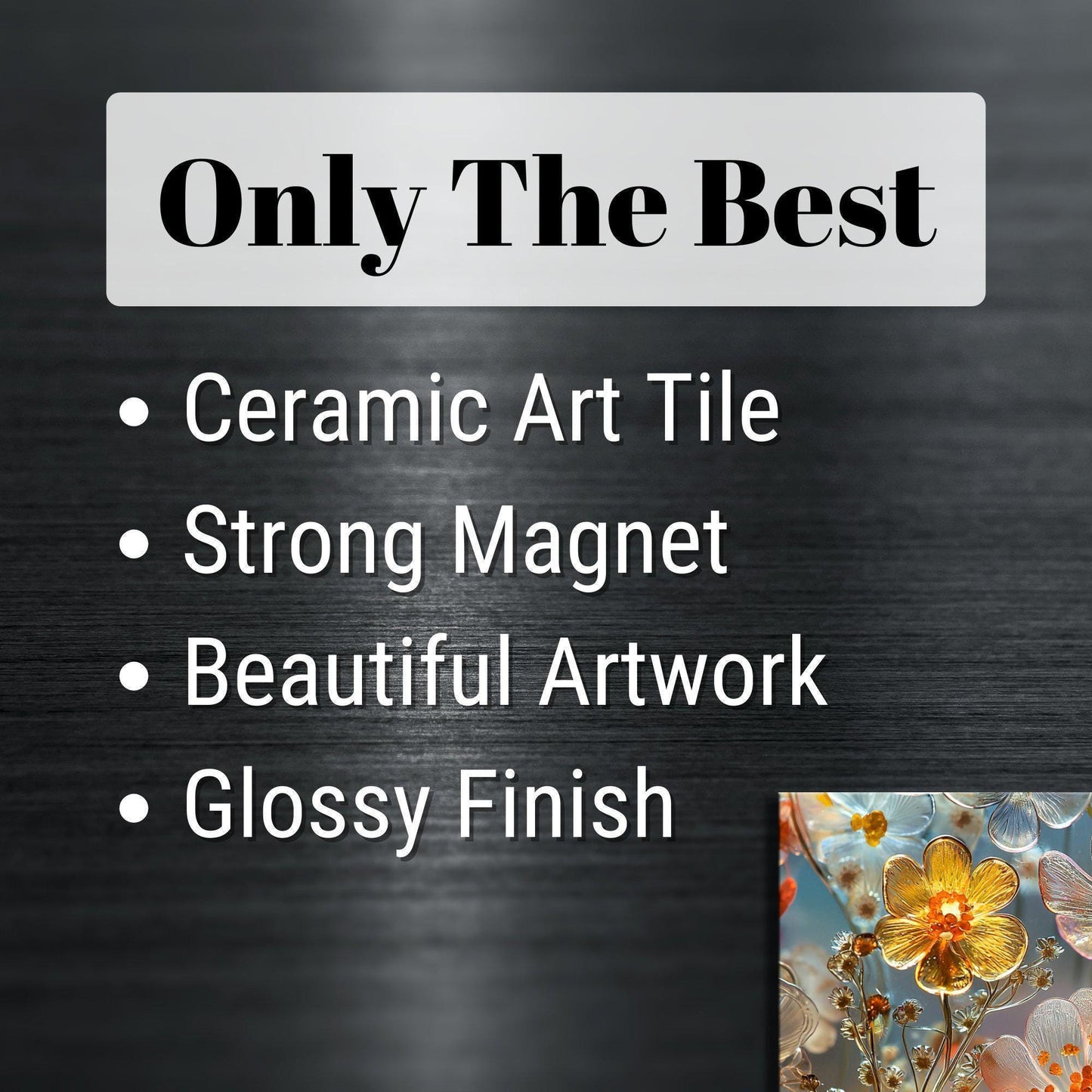Pressed Flowers in Resin Fridge Magnet 2-inch Strong Refrigerator Magnet Kitchen Decor Dopamine Ceramic Tile Art Gift for Her fridgescaping