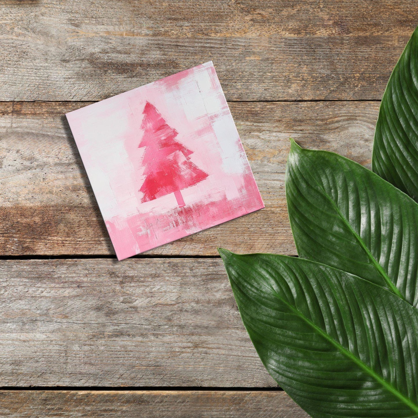 Pink Christmas Tree Scandinavian Fridge Magnet 2-inch Strong Refrigerator Magnet Kitchen Decor Dopamine Ceramic Tile Art Gift Her