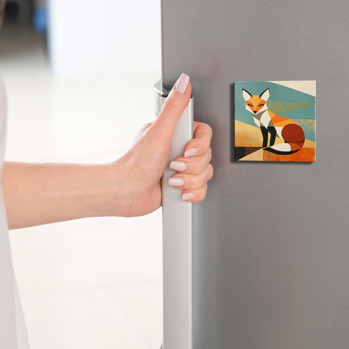 Fox Scandinavian Fridge Magnet 2-inch Strong Refrigerator Magnet Kitchen Decor Dopamine Ceramic Tile Art Gift for Her fridgescaping