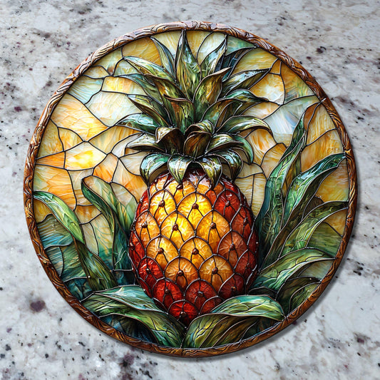 Pineapple Glass Cutting Board Trivet Hot Plate Charcuterie Board Gift for Her Mom Christmas Housewarming