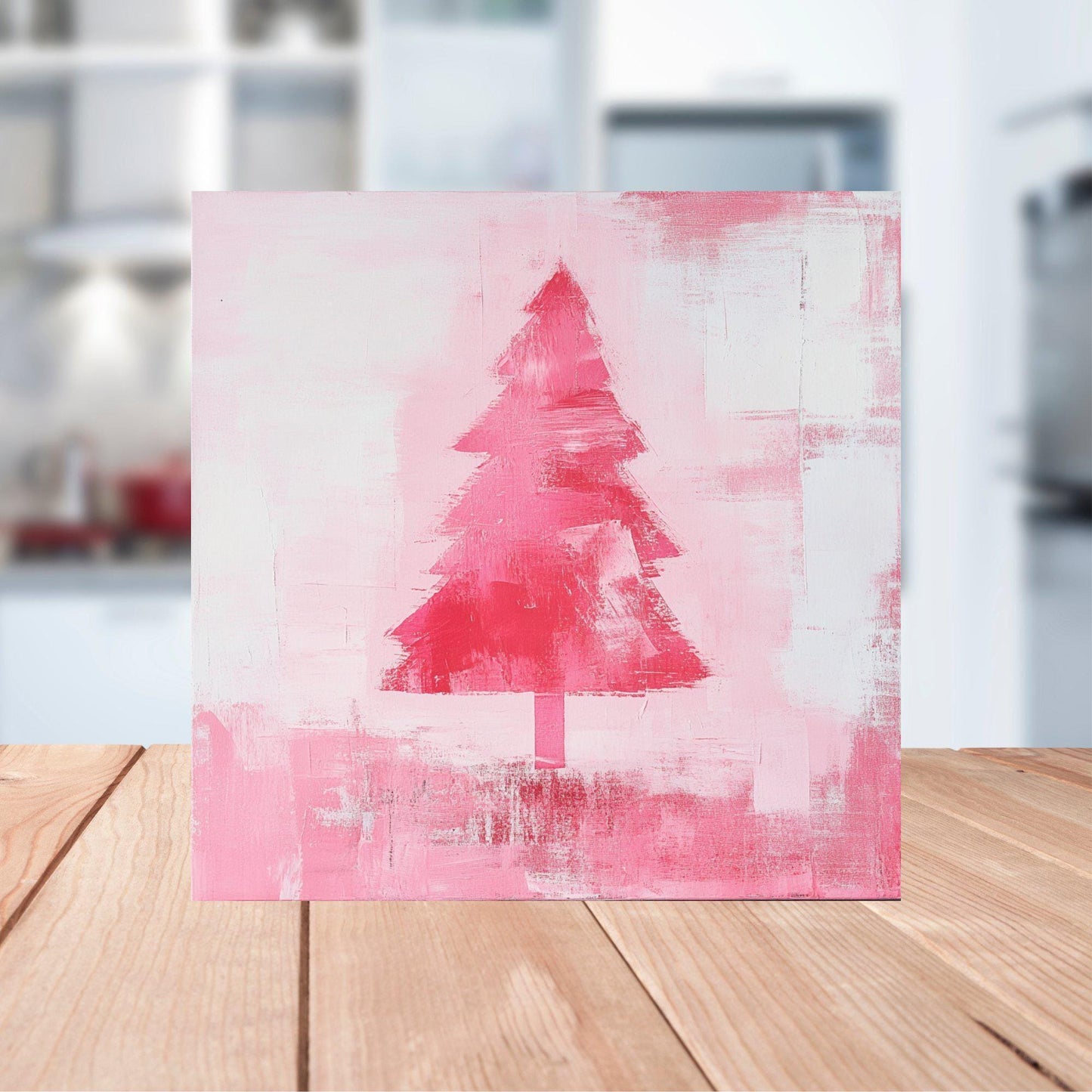 Pink Christmas Tree Scandinavian Fridge Magnet 2-inch Strong Refrigerator Magnet Kitchen Decor Dopamine Ceramic Tile Art Gift Her