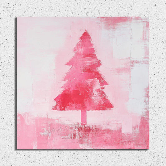 Pink Christmas Tree Scandinavian Fridge Magnet 2-inch Strong Refrigerator Magnet Kitchen Decor Dopamine Ceramic Tile Art Gift Her