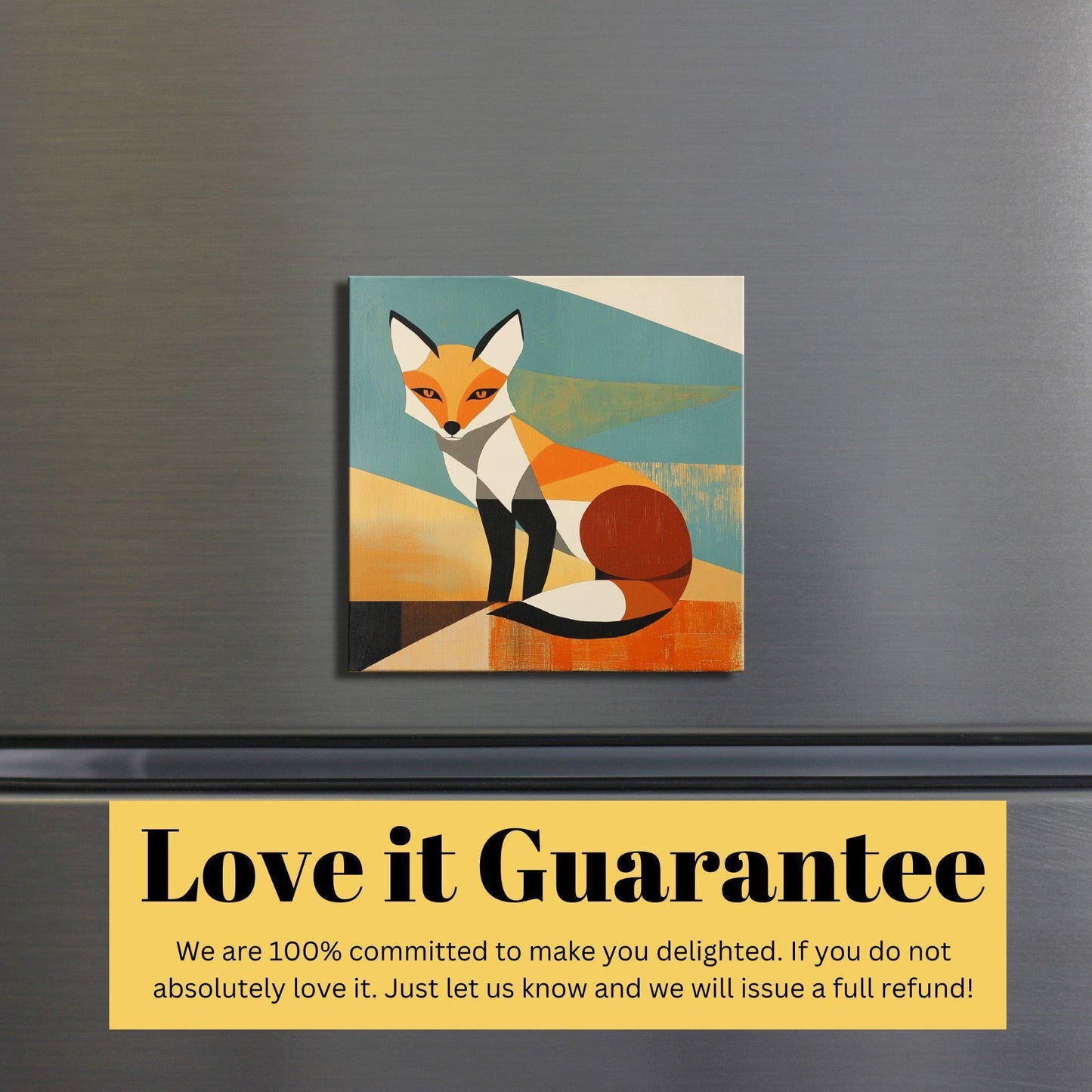 Fox Scandinavian Fridge Magnet 2-inch Strong Refrigerator Magnet Kitchen Decor Dopamine Ceramic Tile Art Gift for Her fridgescaping