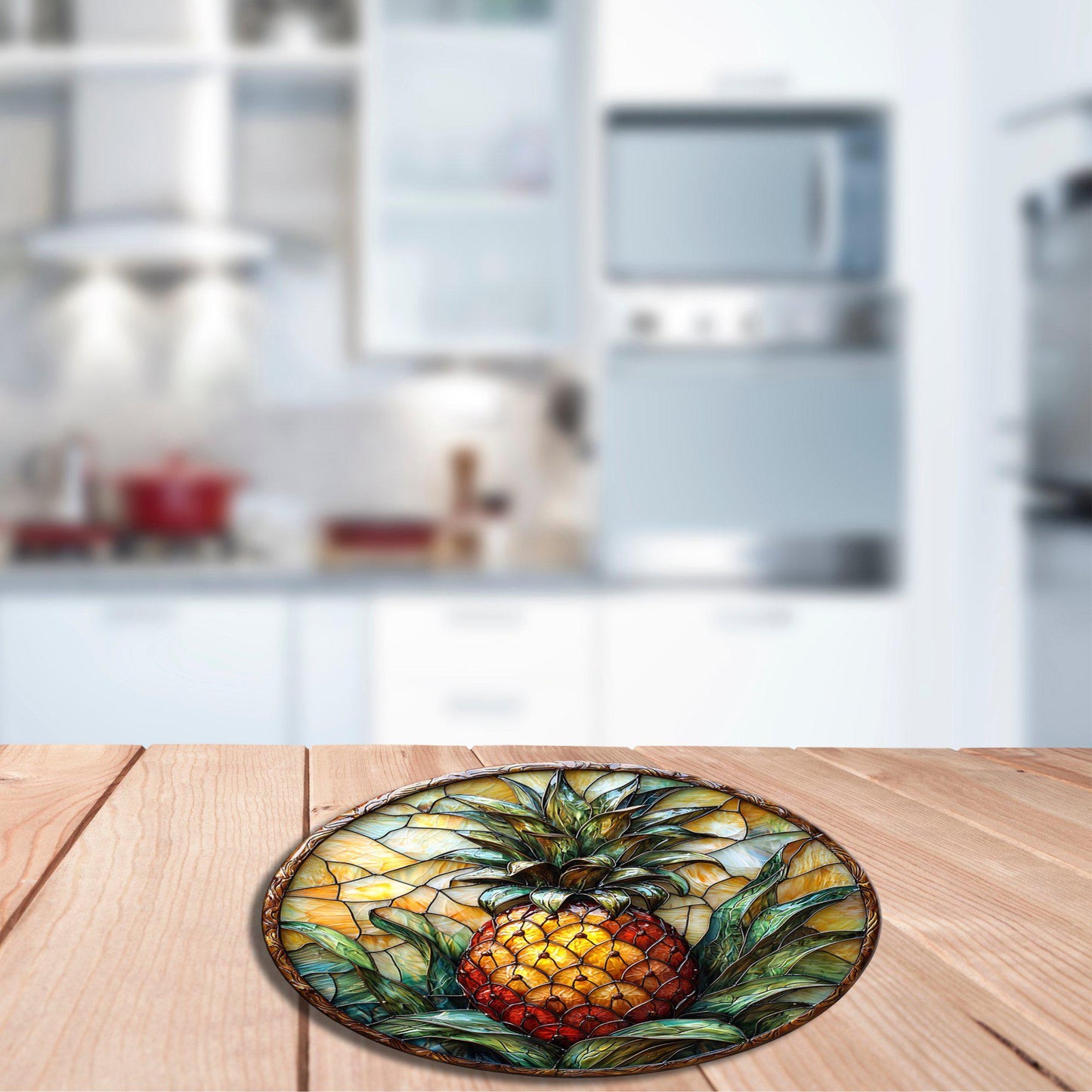 Pineapple Glass Cutting Board Trivet Hot Plate Charcuterie Board Gift for Her Mom Christmas Housewarming