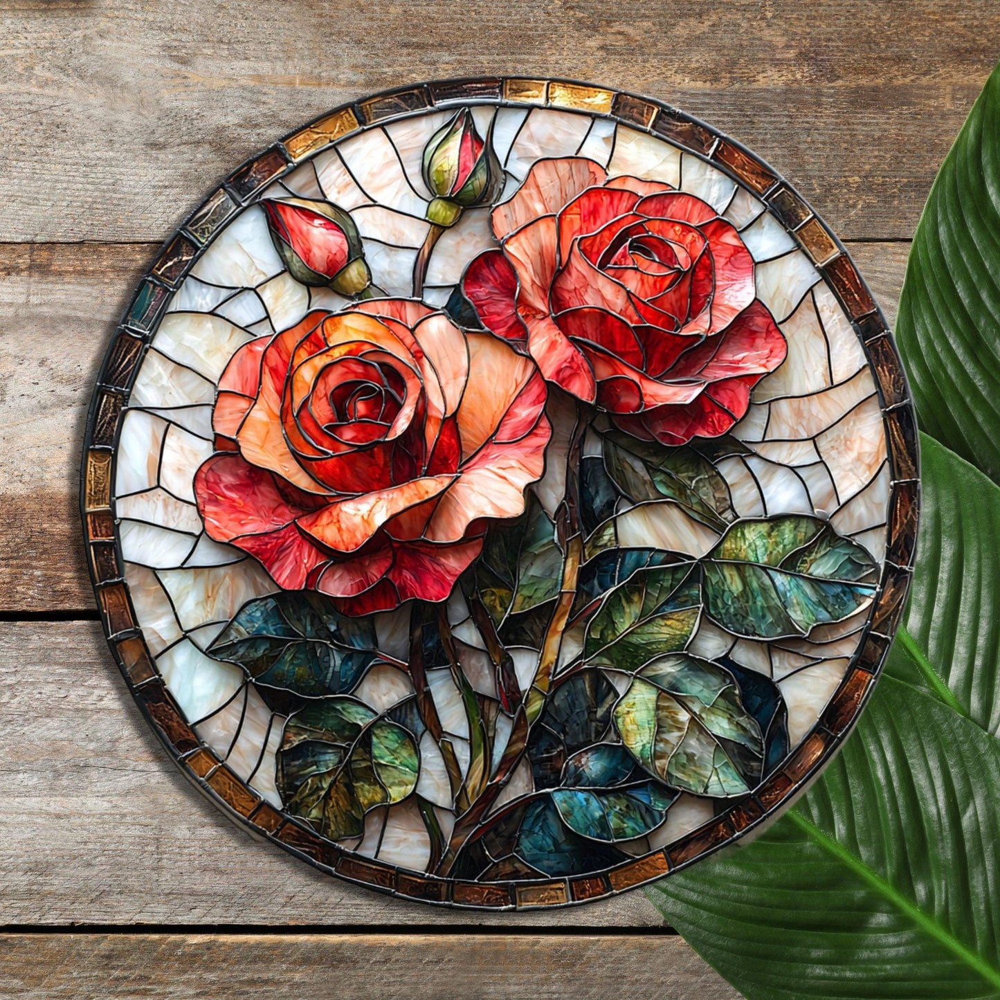 Roses Glass Cutting Board Trivet Hot Plate Charcuterie Board Gift for Her Mom Christmas Housewarming