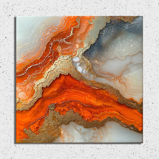 Burnt orange and cream Fridge Magnet 2-inch Strong Refrigerator Magnet Kitchen Decor Dopamine Ceramic Tile Art Gift for Her fridgescaping