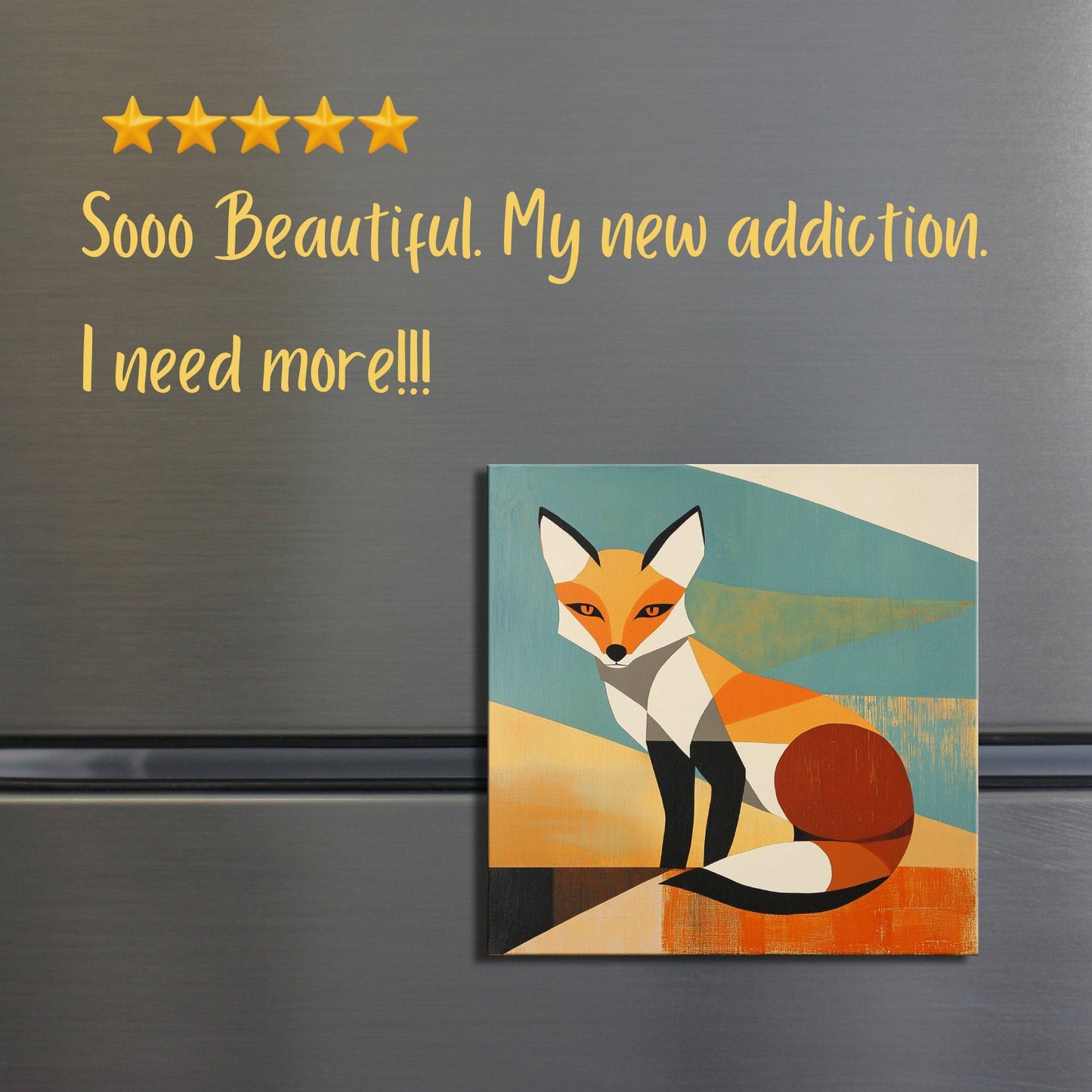 Fox Scandinavian Fridge Magnet 2-inch Strong Refrigerator Magnet Kitchen Decor Dopamine Ceramic Tile Art Gift for Her fridgescaping