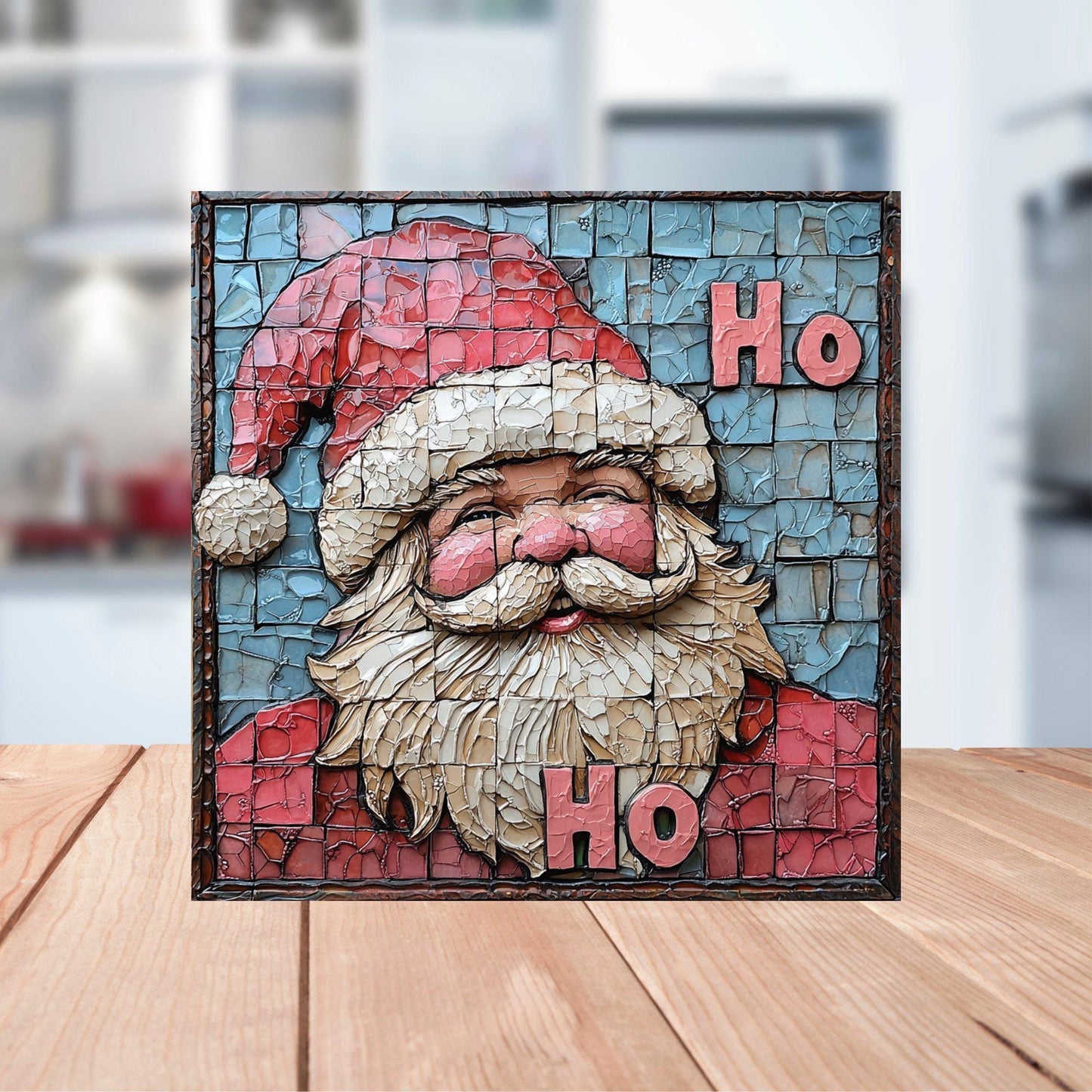 Pink Ho Ho Ho Fridge Magnet 2-inch Strong Refrigerator Magnet Kitchen Decor Dopamine Ceramic Tile Art Gift for Her fridgescaping