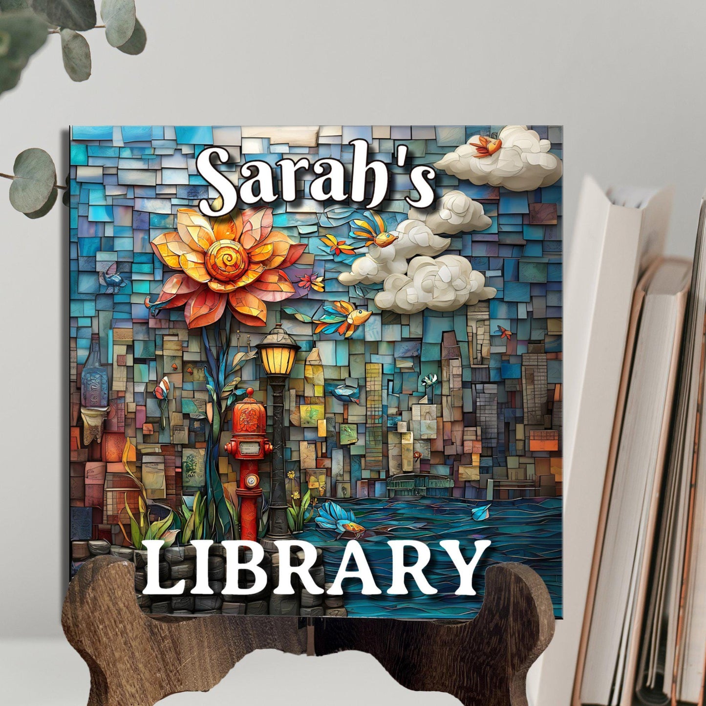 City Personalized Library Sign Bookish Beste Gift Booktok Bookloving Book Lover