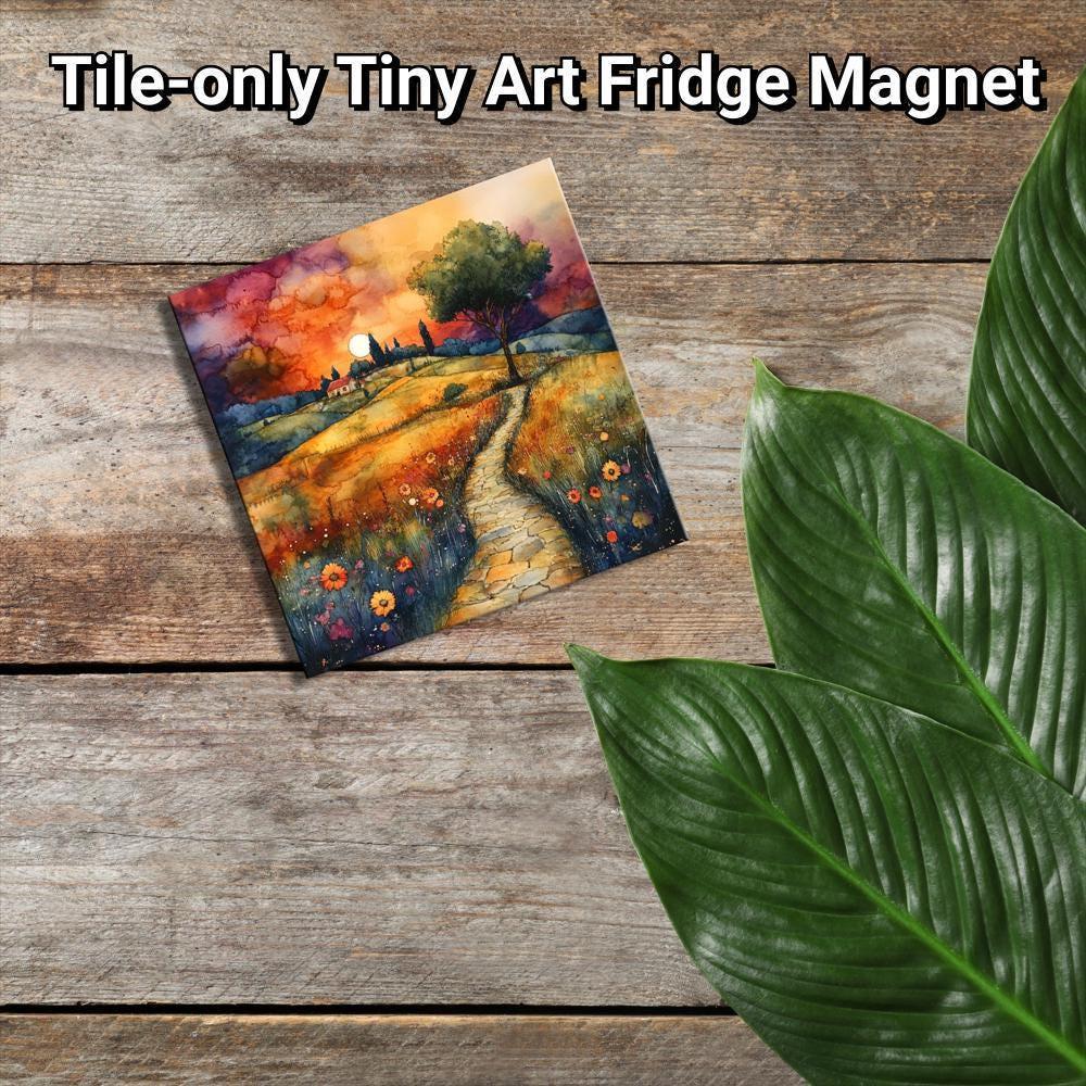 French Country Memory Gold Framed Refrigerator Magnet, Mini Art, Grand Millennial Style, Artful Kitchen Decor, Gift for Her fridgescaping