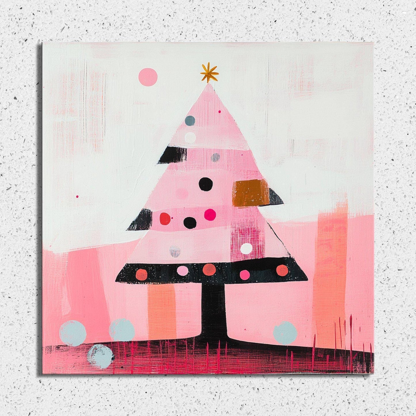 Pink Christmas Tree Fridge Magnet 2-inch Strong Refrigerator Magnet Kitchen Decor Dopamine Ceramic Tile Art Gift for Her fridgescaping