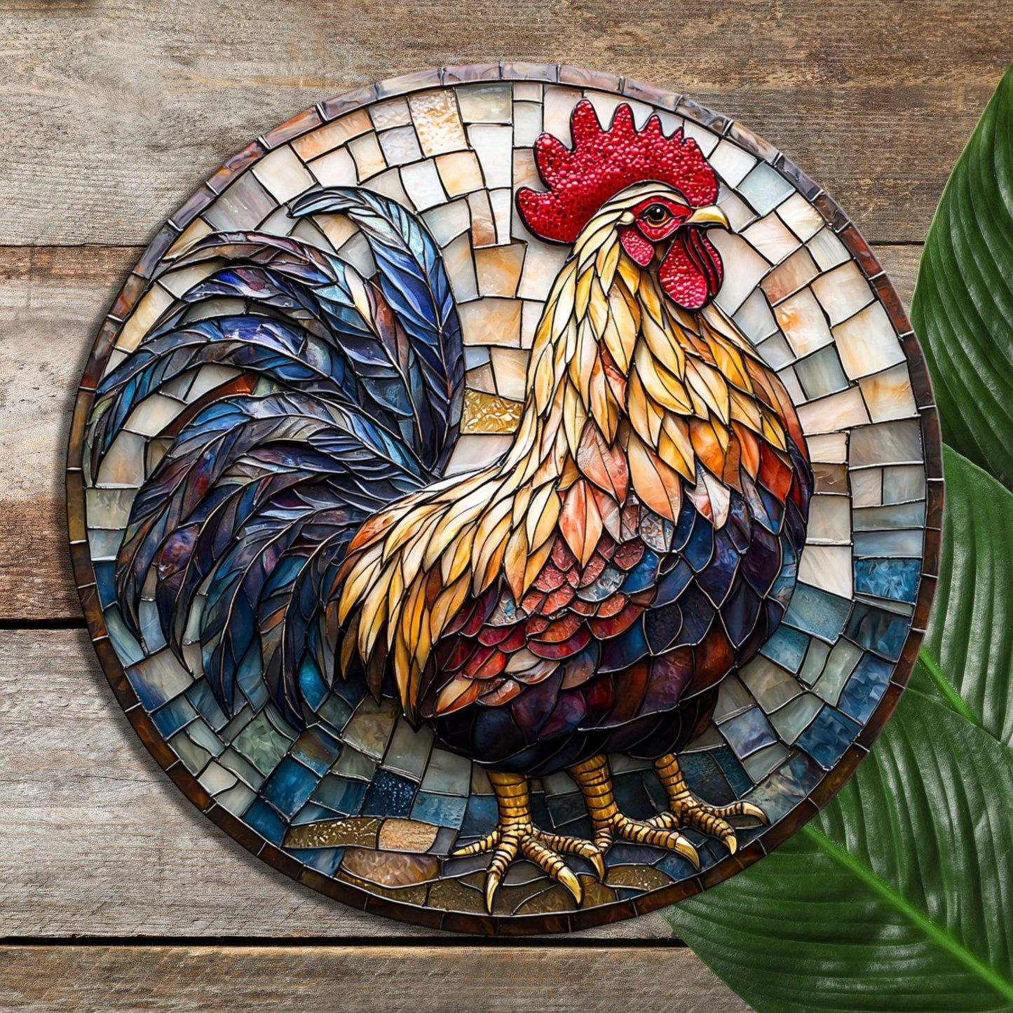 Rooster Glass Cutting Board Trivet Hot Plate Charcuterie Board Gift for Her Mom Christmas Housewarming