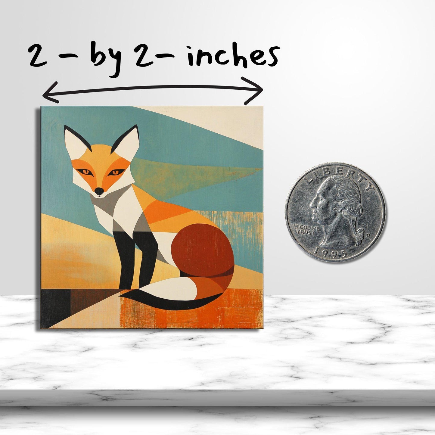 Fox Scandinavian Fridge Magnet 2-inch Strong Refrigerator Magnet Kitchen Decor Dopamine Ceramic Tile Art Gift for Her fridgescaping