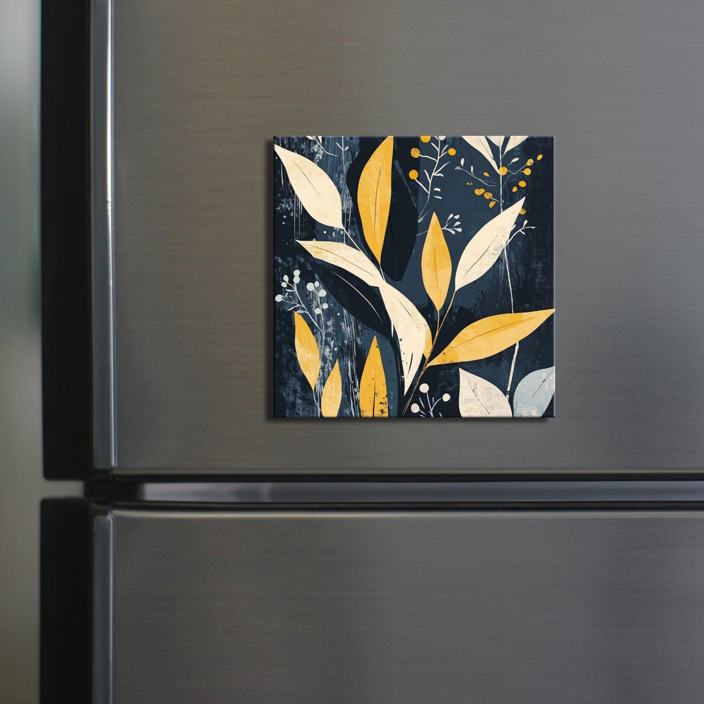 Scandinavian Floral Fridge Magnet 2-inch Strong Refrigerator Magnet Kitchen Decor Dopamine Ceramic Tile Art Gift for Her fridgescaping