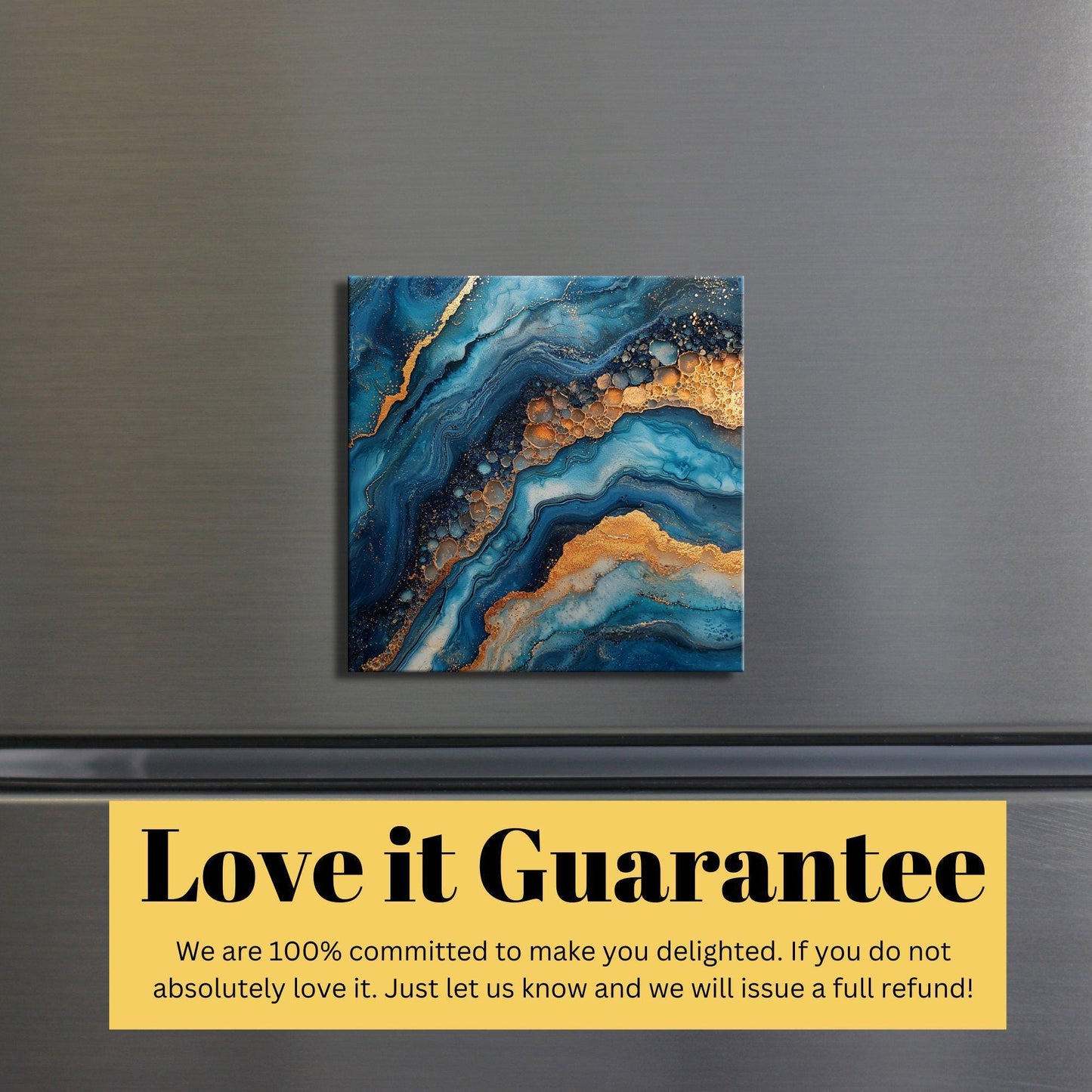 Dusty blue and warm terracotta Fridge Magnet 2-inch Strong Refrigerator Magnet Kitchen Decor Dopamine Ceramic Tile Art Gift Her