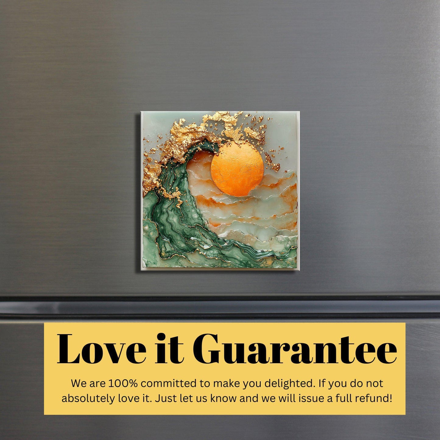 Terracotta and Sage Green Fridge Magnet 2-inch Strong Refrigerator Magnet Kitchen Decor Dopamine Ceramic Tile Art Gift for Her fridgescaping