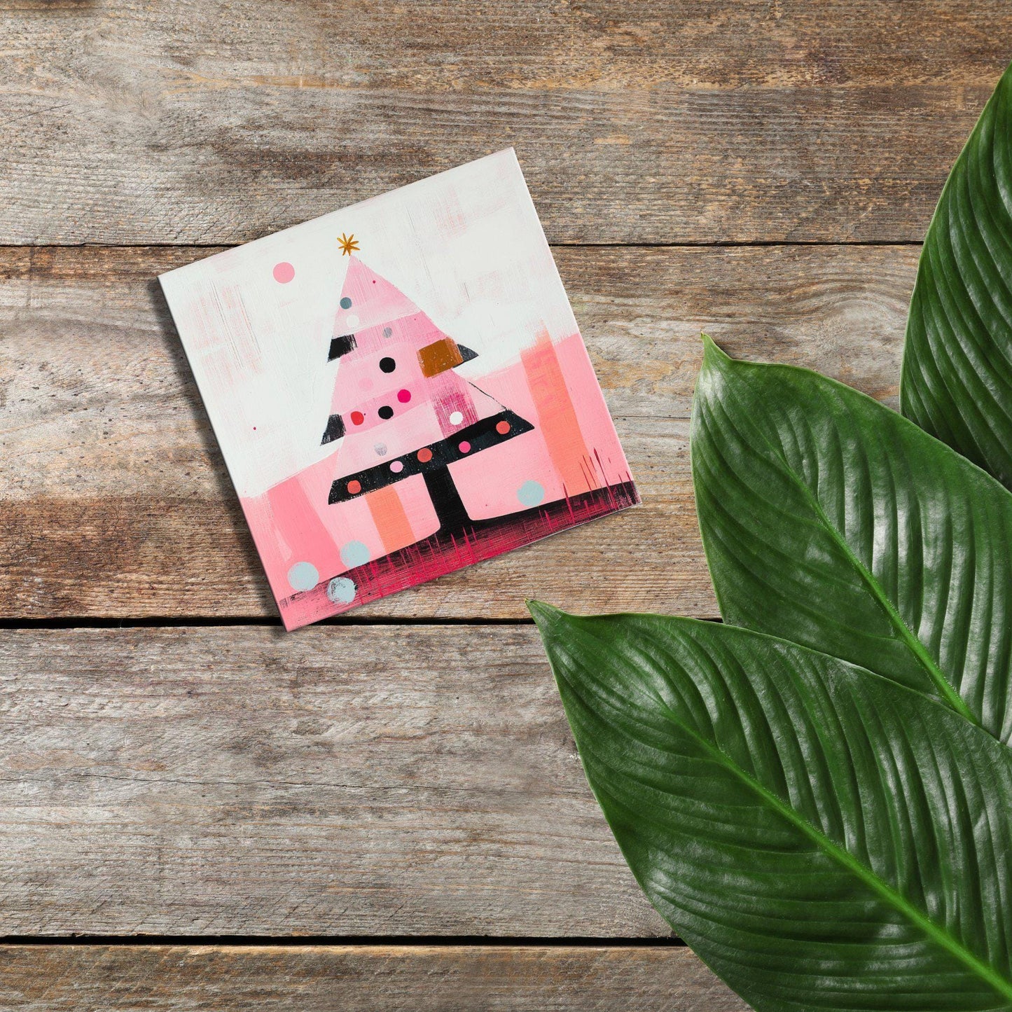 Pink Christmas Tree Fridge Magnet 2-inch Strong Refrigerator Magnet Kitchen Decor Dopamine Ceramic Tile Art Gift for Her fridgescaping