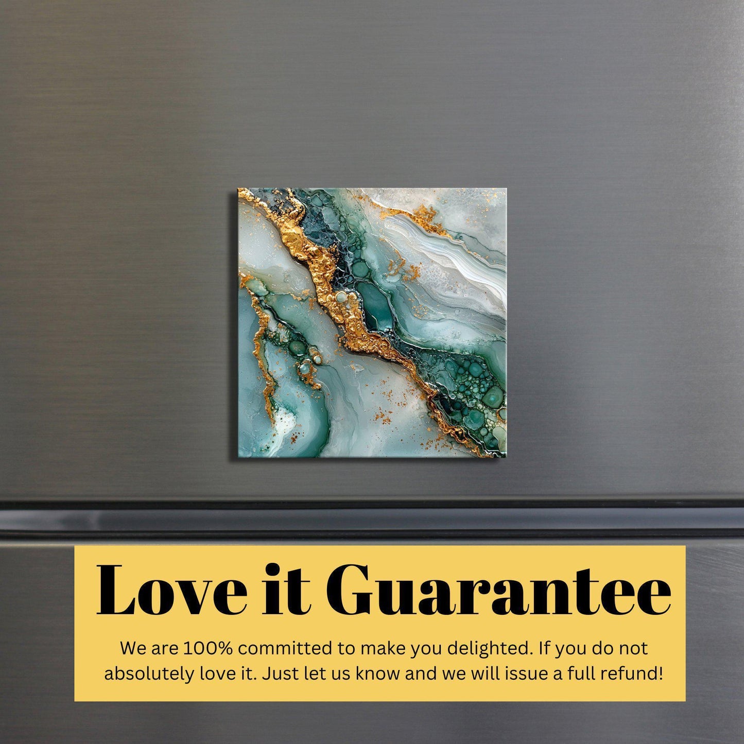 Soft Gray and Turquoise Fridge Magnet 2-inch Strong Refrigerator Magnet Kitchen Decor Dopamine Ceramic Tile Art Gift for Her fridgescaping