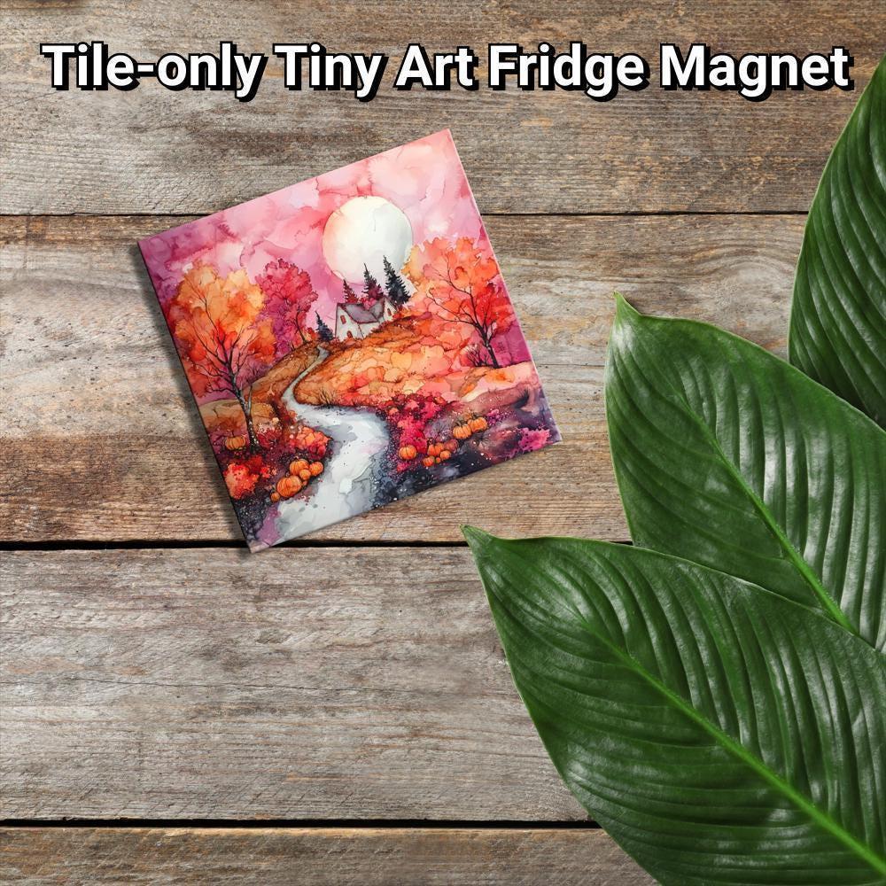 Thanksgiving in Pink Gold Framed Refrigerator Magnet, Mini Art, Grand Millennial Style, Artful Kitchen Decor, Gift for Her fridgescaping