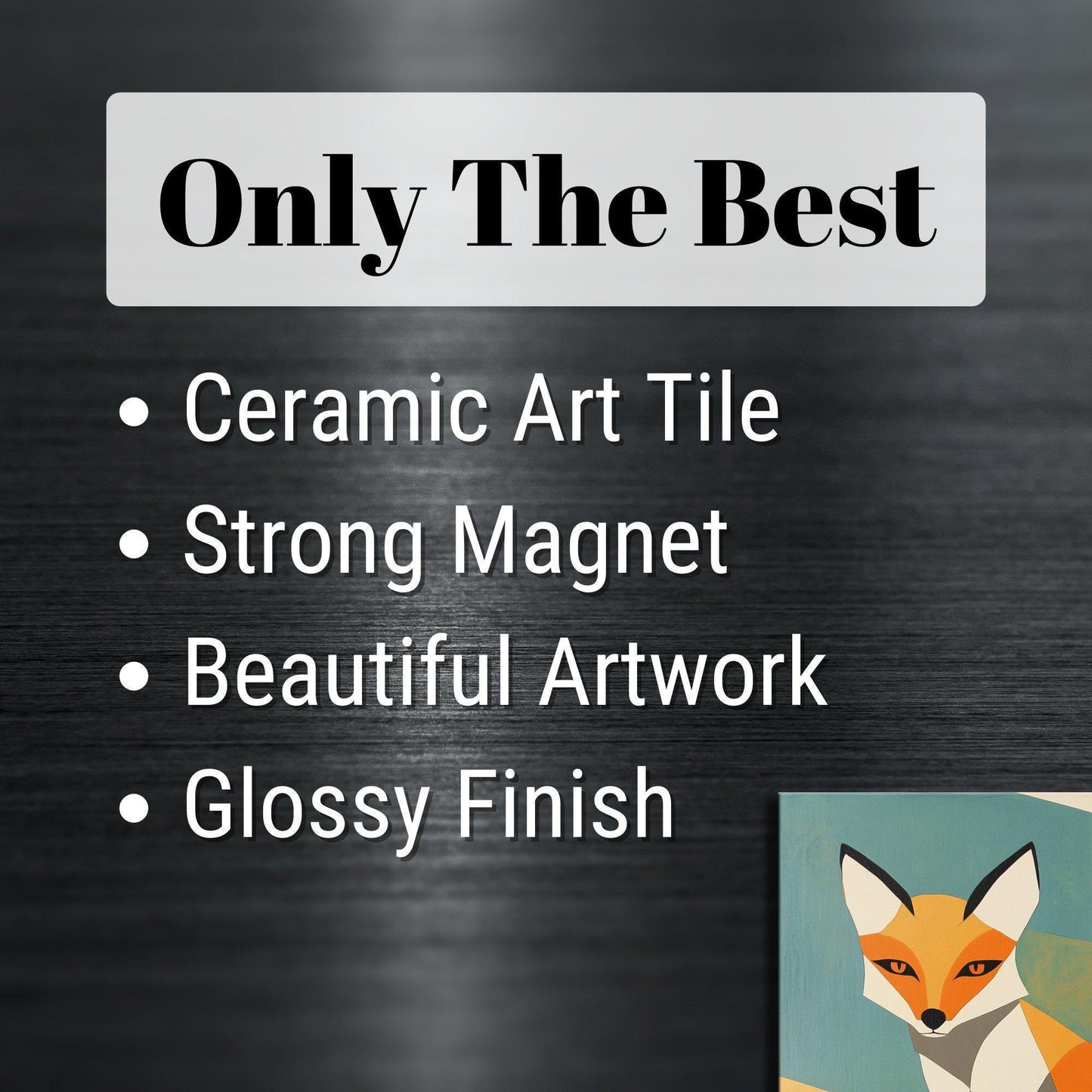 Fox Scandinavian Fridge Magnet 2-inch Strong Refrigerator Magnet Kitchen Decor Dopamine Ceramic Tile Art Gift for Her fridgescaping