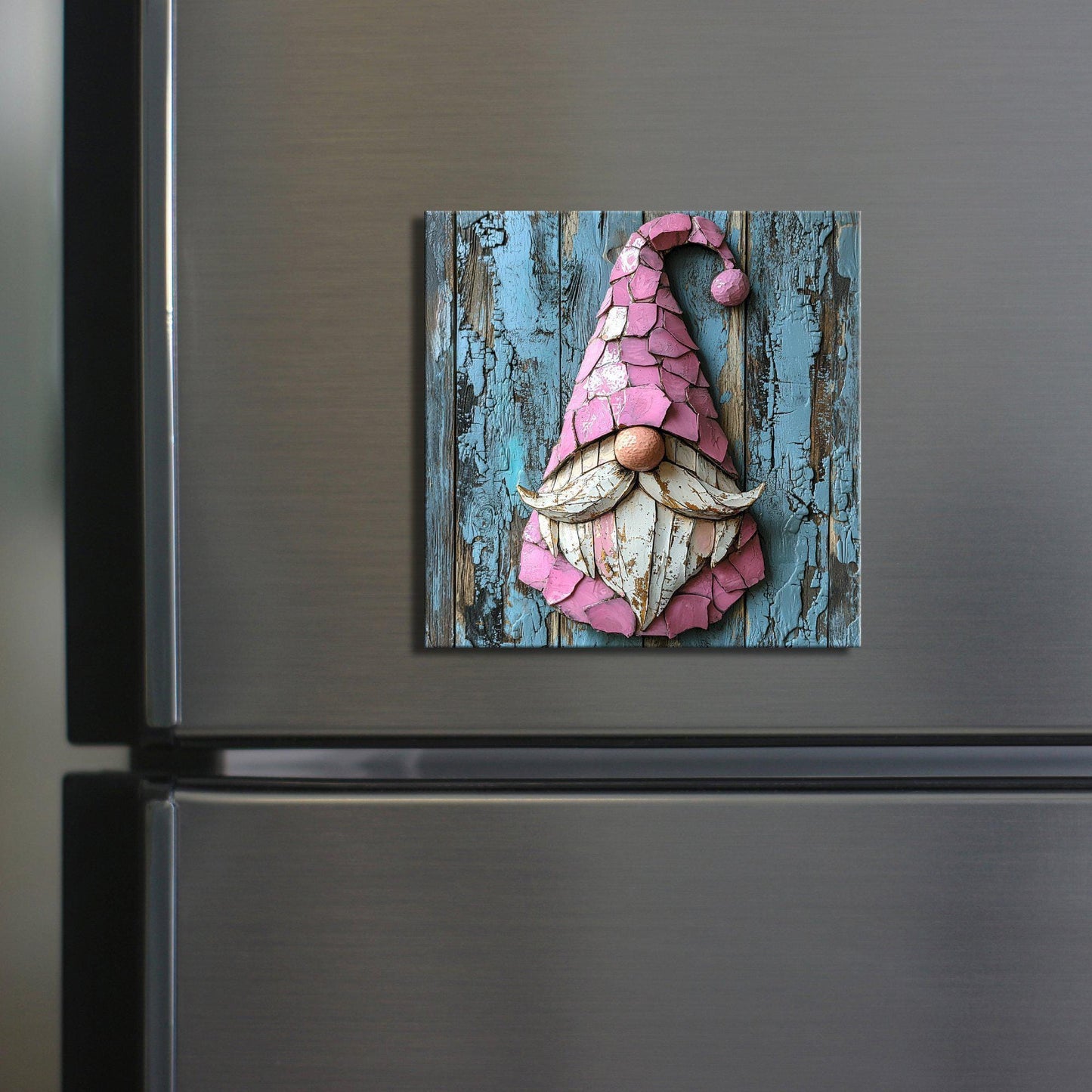 Pink Christmas Gmone Fridge Magnet 2-inch Strong Refrigerator Magnet Kitchen Decor Dopamine Ceramic Tile Art Gift for Her fridgescaping