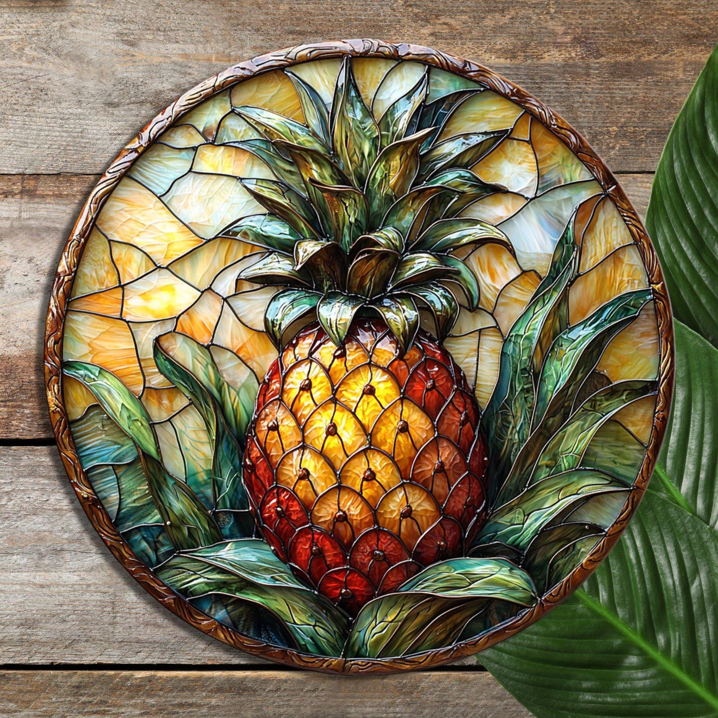 Pineapple Glass Cutting Board Trivet Hot Plate Charcuterie Board Gift for Her Mom Christmas Housewarming