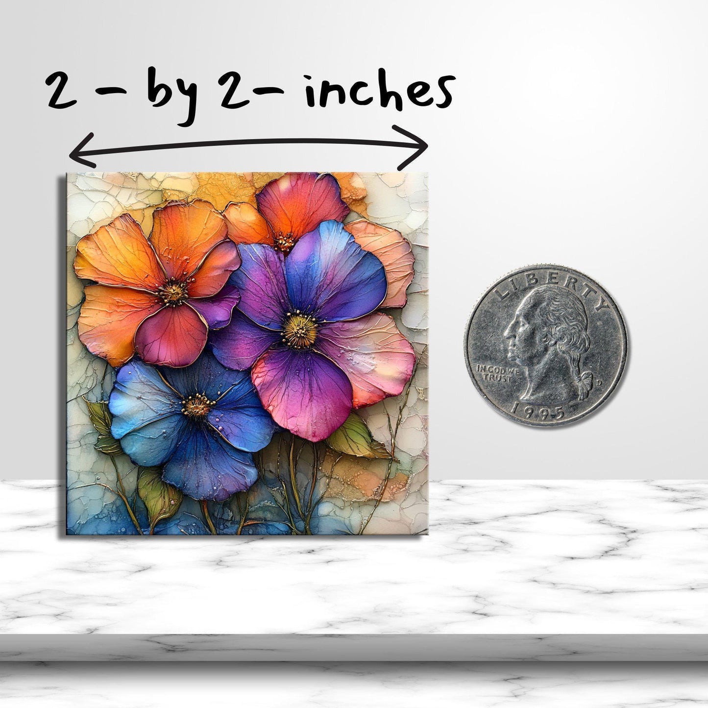 Floral Study Fall Gold Framed Refrigerator Magnet, Mini Art, Grand Millennial Style, Artful Kitchen Decor, Gift for Her fridgescaping