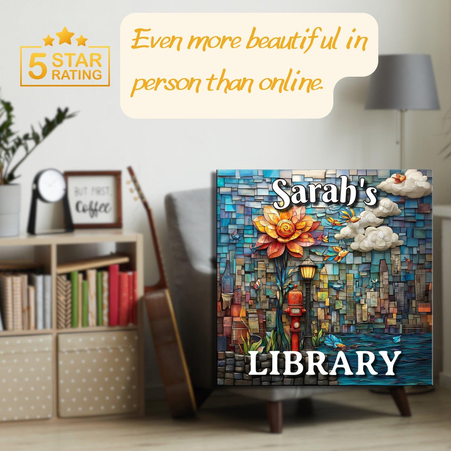 City Personalized Library Sign Bookish Beste Gift Booktok Bookloving Book Lover